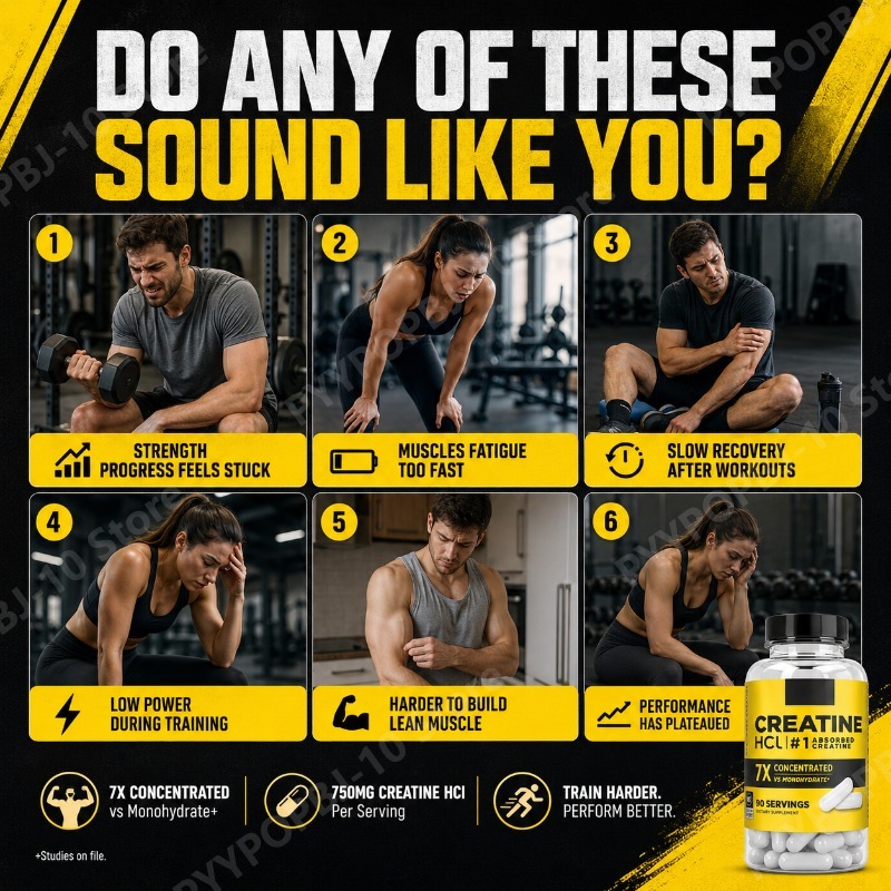 Creatine HCl 750mg 90 Capsules - Nutrition Fitness recension och pris