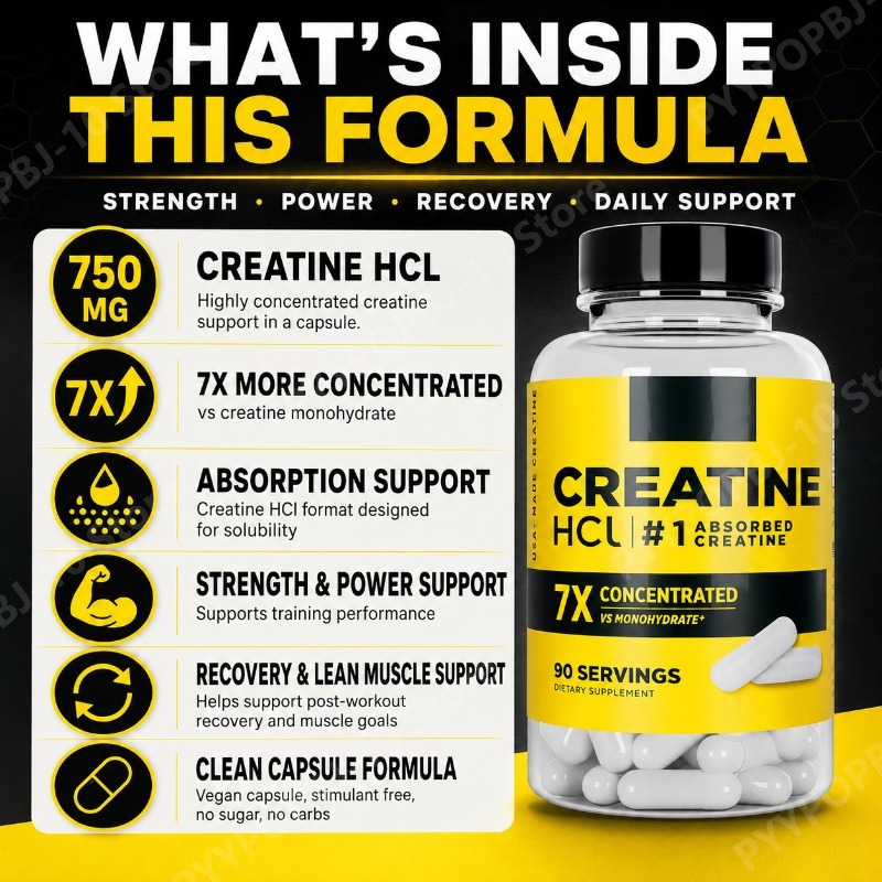 Creatine HCl 750mg 90 Capsules - Nutrition Fitness recension och pris