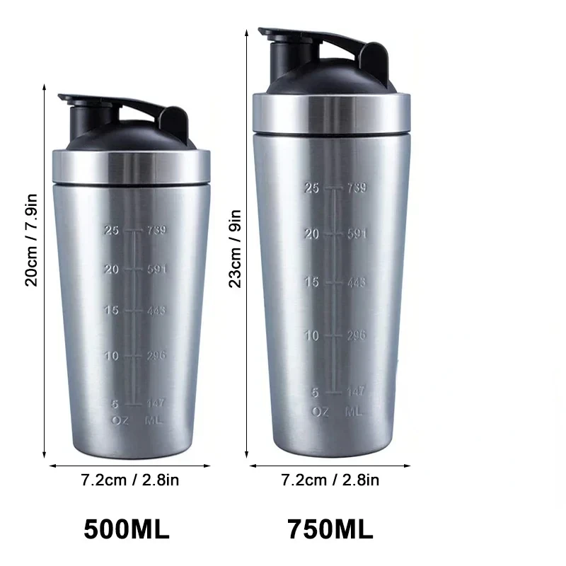 Stainless Steel Protein Shaker - Nutrition Fitness recension och pris