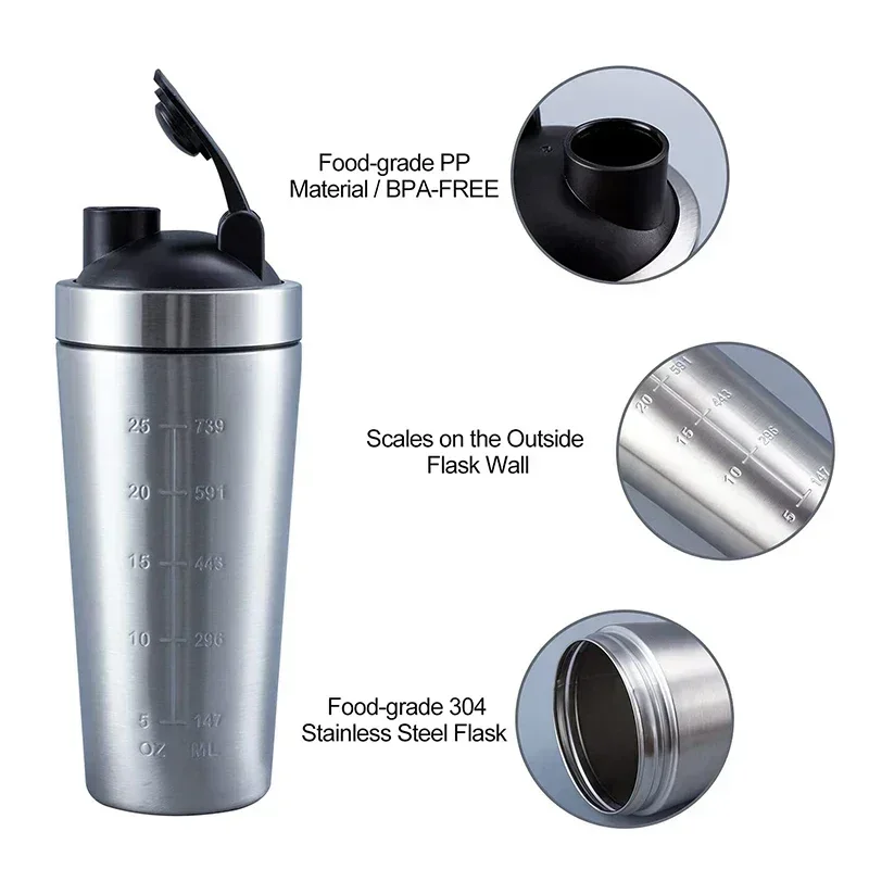 Stainless Steel Protein Shaker - Nutrition Fitness recension och pris
