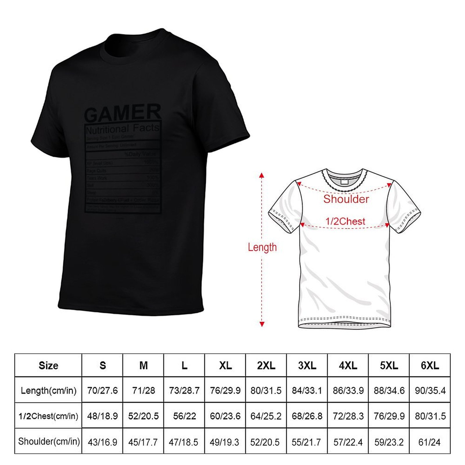 Gamer Nutritional Facts Chart  - Nutrition Fitness recension och pris