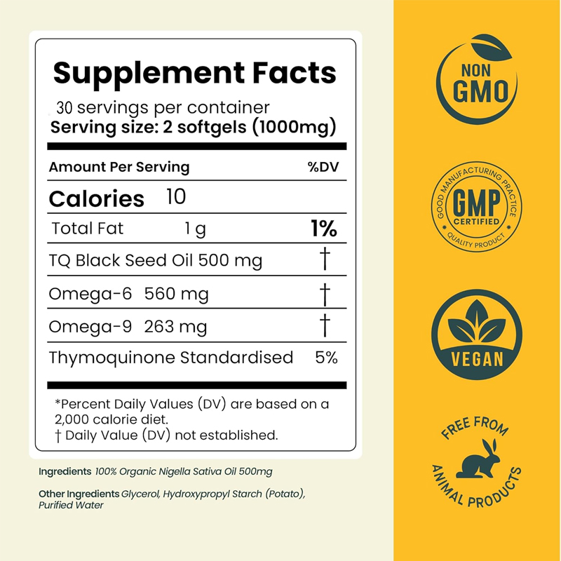 Black Seed Oil Organic Cold Pr - Black Seed Oil Capsule recension och pris