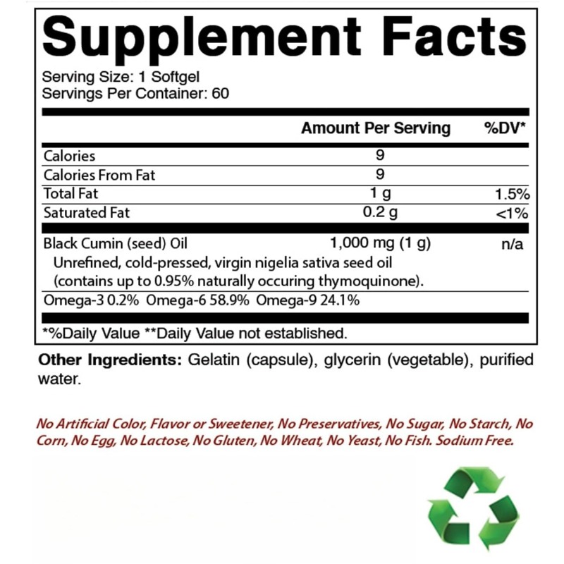 Black Seed Oil Capsules 1000mg - Black Seed Oil Capsule recension och pris