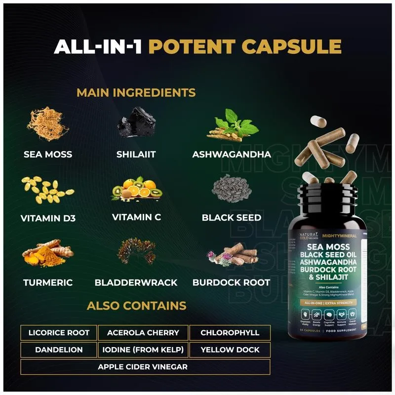 Black Seed Oil, Shilajit, Sea  - Black Seed Oil Capsule recension och pris